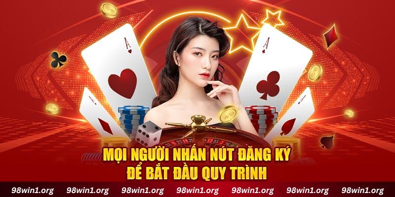 Mọi người nhấn nút đăng  ký để bắt đầu quy trình